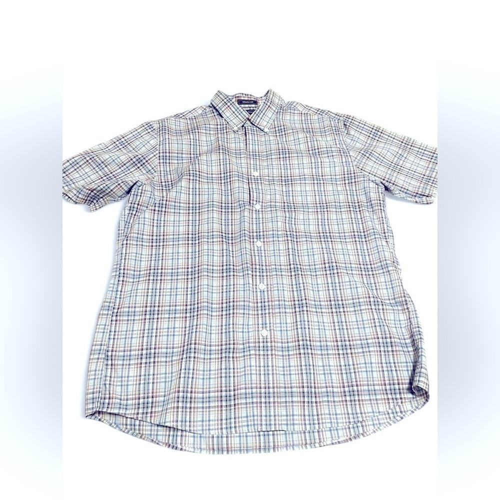 Saddlebred Blue and Purple Casual Button Down Shirt